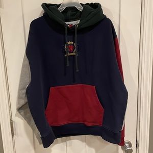Kith x Tommy Hilfiger crest Hoodie Navy, gray, burgundy Size XL